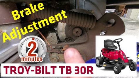 troy bilt bronco brake pad test if worn|troy bilt 42 inch brake won't engage.